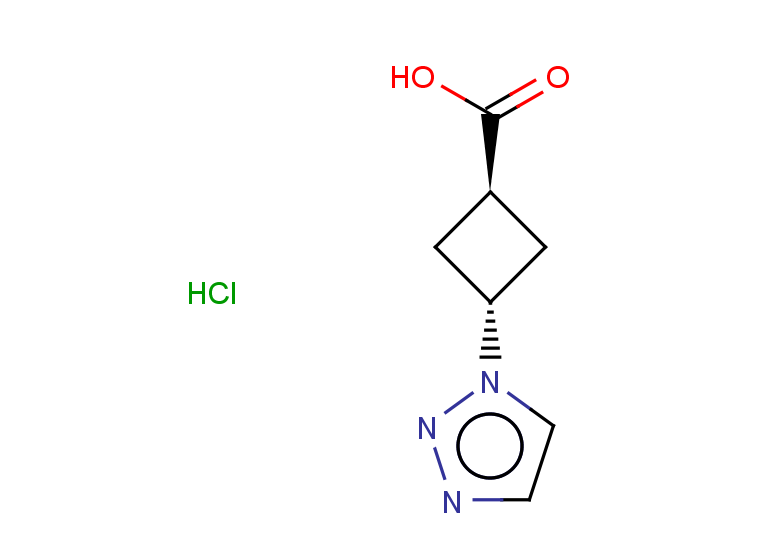 (1r,3r)-3-(1H-1,2,3-triazol-1-yl)cyclobutane-1-carboxylic acid hydrochloride, trans