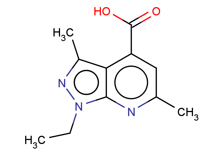 1-ETHYL-3,6-DIMETHYL-1H-PYRAZOLO[3,4-B]PYRIDINE-4-CARBOXYLIC ACID
