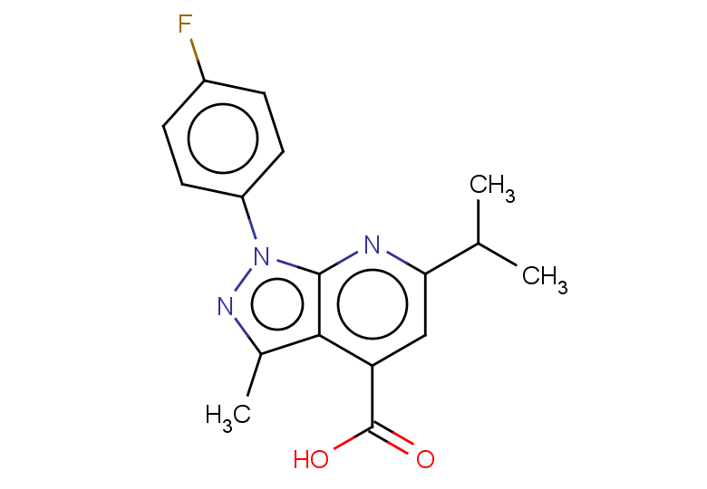 1-(4-fluorophenyl)-3-methyl-6-(propan-2-yl)-1H-pyrazolo[3,4-b]pyridine-4-carboxylic acid