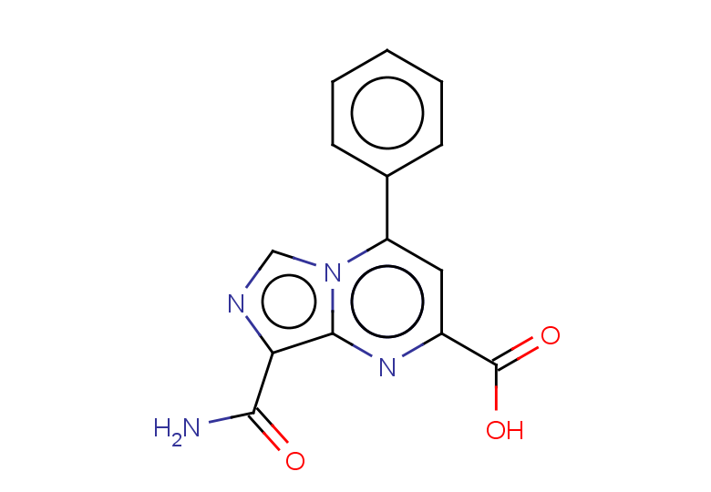 8-carbamoyl-4-phenylimidazo[1,5-a]pyrimidine-2-carboxylic acid
