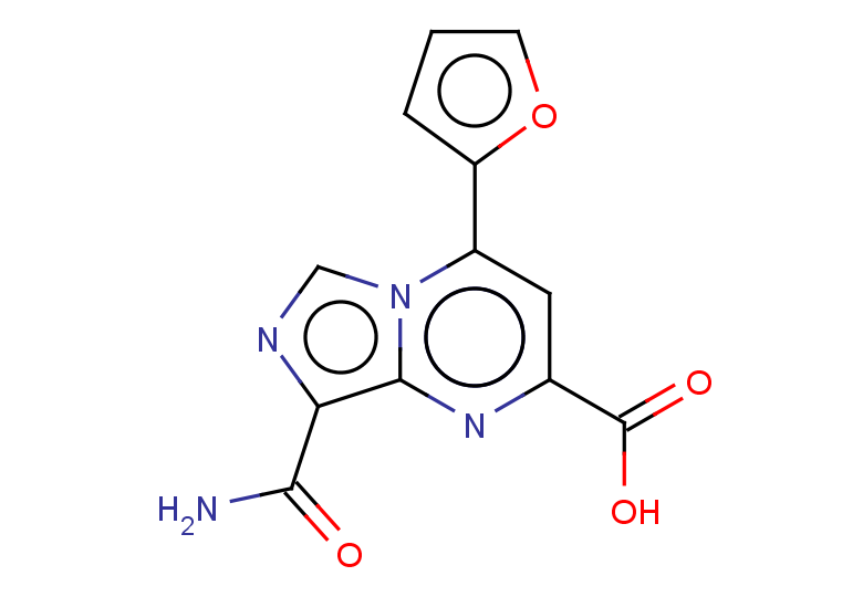 8-carbamoyl-4-(furan-2-yl)imidazo[1,5-a]pyrimidine-2-carboxylic acid