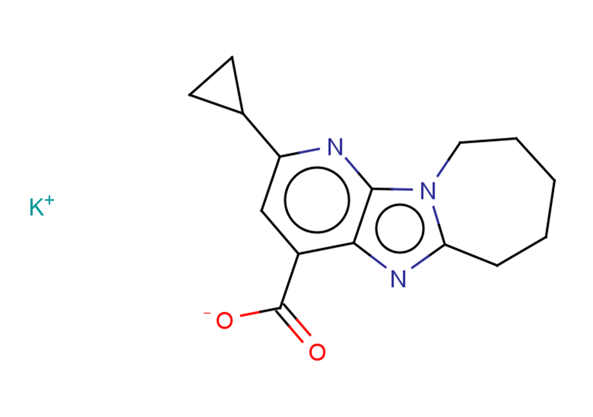 potassium 4-cyclopropyl-1,3,8-triazatricyclo[7.5.0.0,2,7]tetradeca-2,4,6,8-tetraene-6-carboxylate