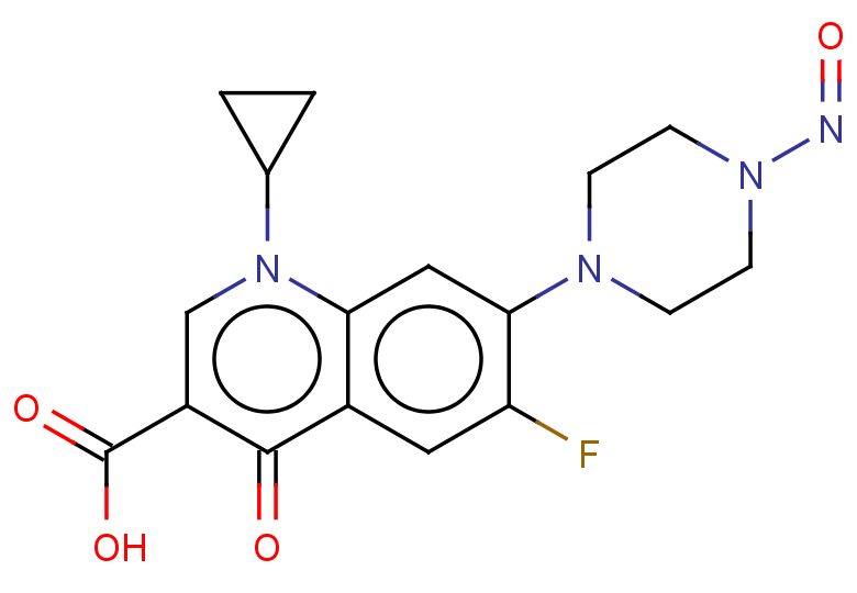 1-cyclopropyl-6-fluoro-7-(4-nitrosopiperazin-1-yl)-4-oxo-1,4-dihydroquinoline-3-carboxylic acid