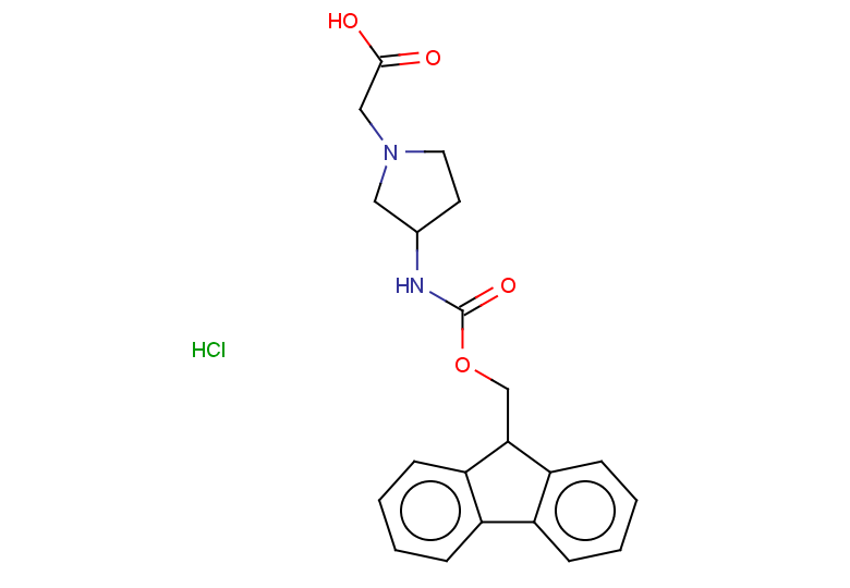 2-[3-({[(9H-fluoren-9-yl)methoxy]carbonyl}amino)pyrrolidin-1-yl]acetic acid hydrochloride