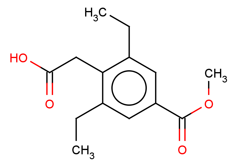 2-[2,6-diethyl-4-(methoxycarbonyl)phenyl]acetic acid