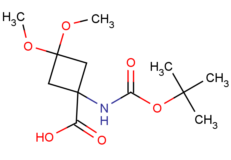 1-{[(tert-butoxy)carbonyl]amino}-3,3-dimethoxycyclobutane-1-carboxylic acid