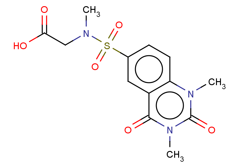 2-(N-methyl1,3-dimethyl-2,4-dioxo-1,2,3,4-tetrahydroquinazoline-6-sulfonamido)acetic acid