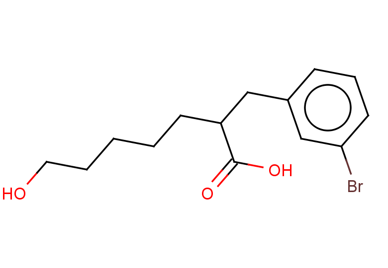 2-[(3-bromophenyl)methyl]-7-hydroxyheptanoic acid