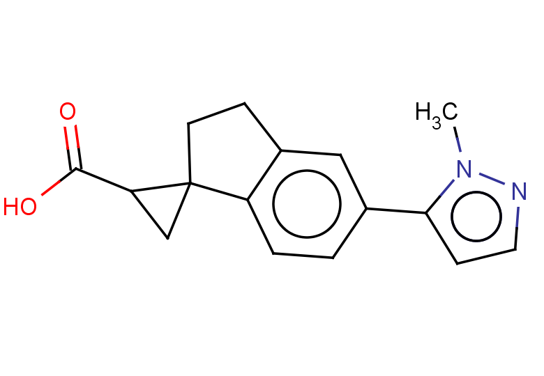 5'-(1-methyl-1H-pyrazol-5-yl)-2',3'-dihydrospiro[cyclopropane-1,1'-indene]-2-carboxylic acid
