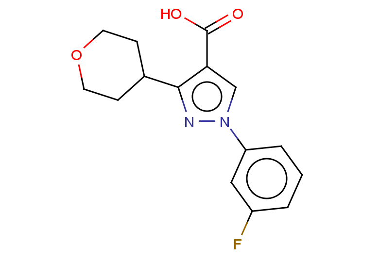 1-(3-fluorophenyl)-3-(oxan-4-yl)-1H-pyrazole-4-carboxylic acid
