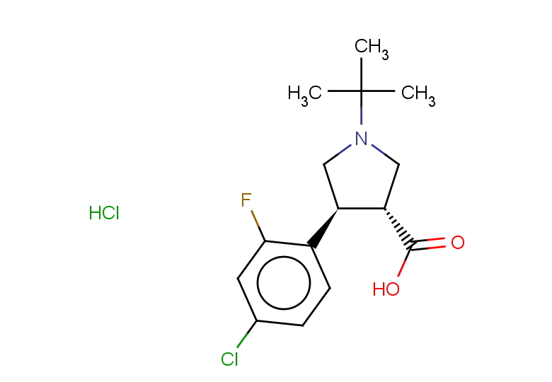 rac-(3R,4S)-1-tert-butyl-4-(4-chloro-2-fluorophenyl)pyrrolidine-3-carboxylic acid hydrochloride, trans