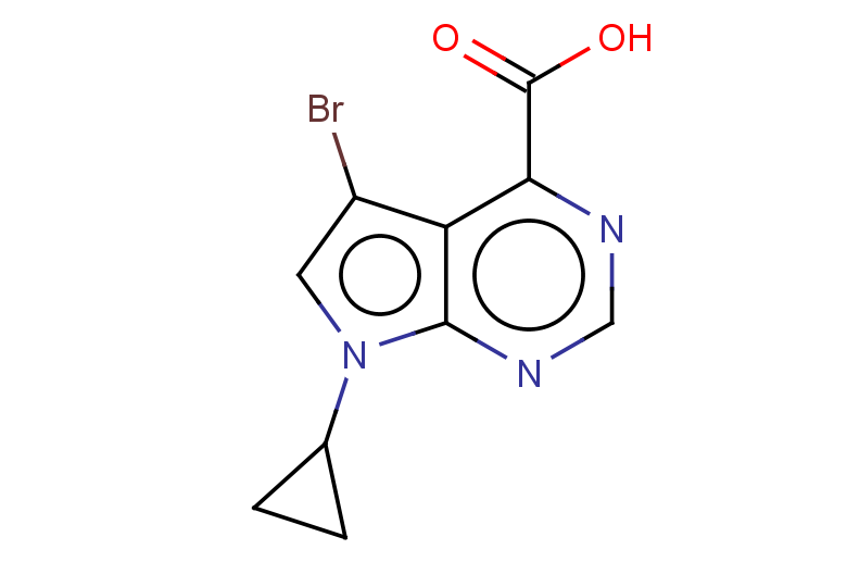 5-bromo-7-cyclopropyl-7H-pyrrolo[2,3-d]pyrimidine-4-carboxylic acid