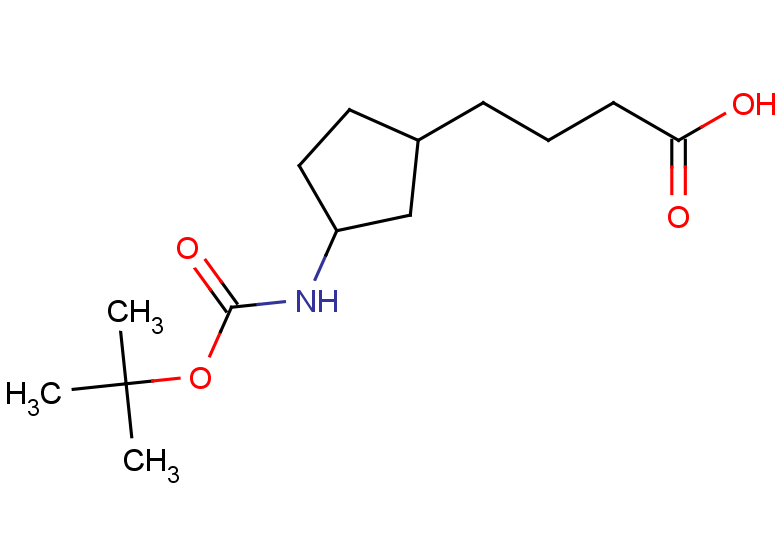 4-(3-{[(tert-butoxy)carbonyl]amino}cyclopentyl)butanoic acid, Mixture of diastereomers