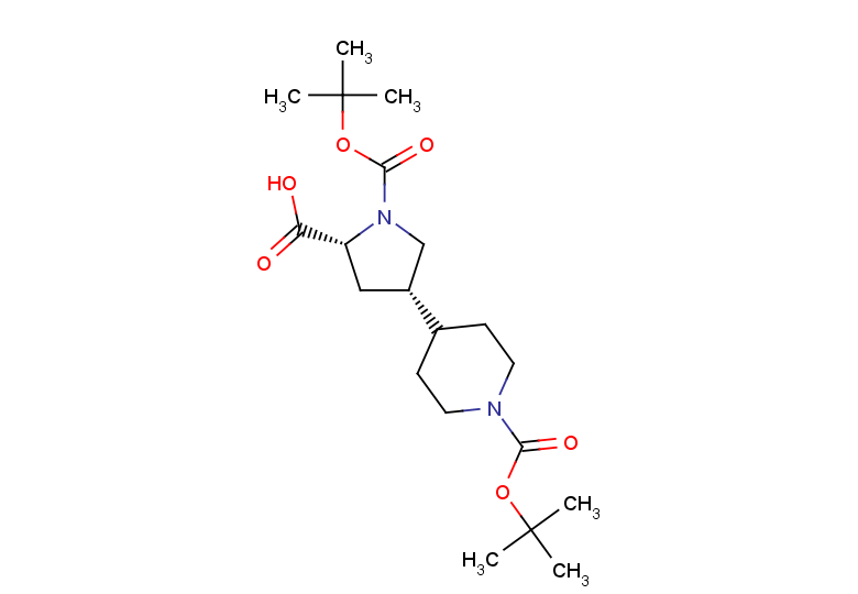 rac-(2R,4S)-1-[(tert-butoxy)carbonyl]-4-{1-[(tert-butoxy)carbonyl]piperidin-4-yl}pyrrolidine-2-carboxylic acid, cis