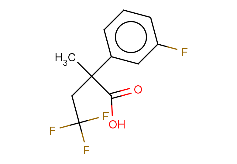 4,4,4-trifluoro-2-(3-fluorophenyl)-2-methylbutanoic acid
