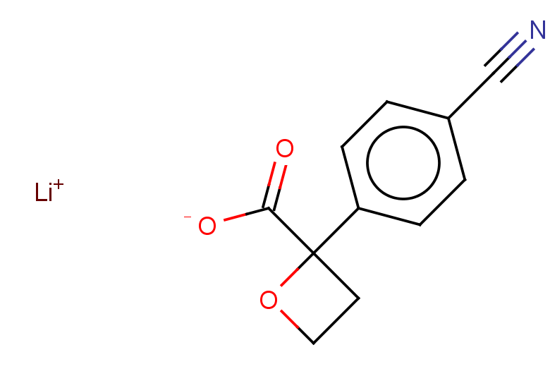 lithium 2-(4-cyanophenyl)oxetane-2-carboxylate