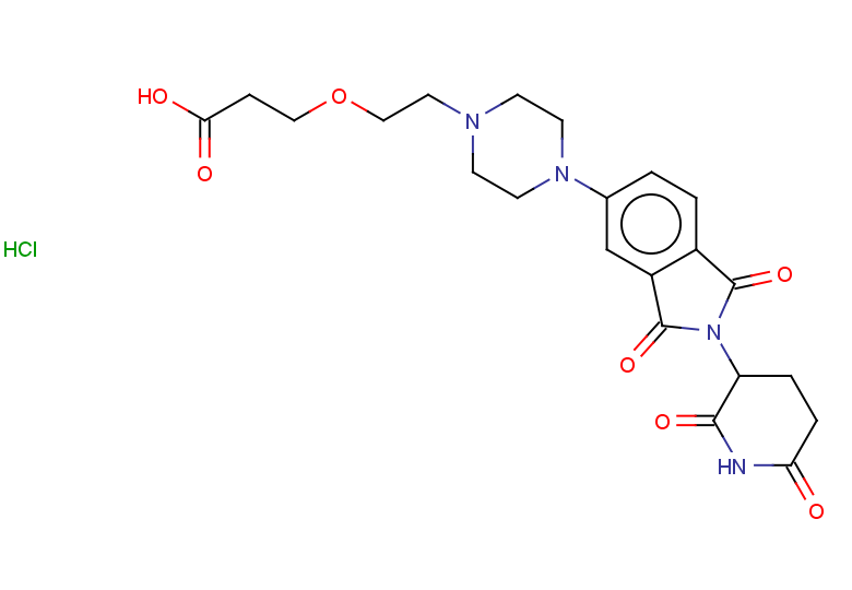 3-(2-{4-[2-(2,6-dioxopiperidin-3-yl)-1,3-dioxo-2,3-dihydro-1H-isoindol-5-yl]piperazin-1-yl}ethoxy)propanoic acid hydrochloride
