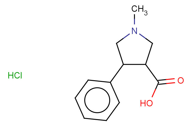 1-methyl-4-phenylpyrrolidine-3-carboxylic acid hydrochloride