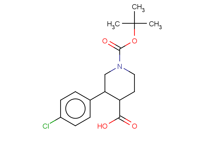 1-[(tert-butoxy)carbonyl]-3-(4-chlorophenyl)piperidine-4-carboxylic acid, Mixture of diastereomers