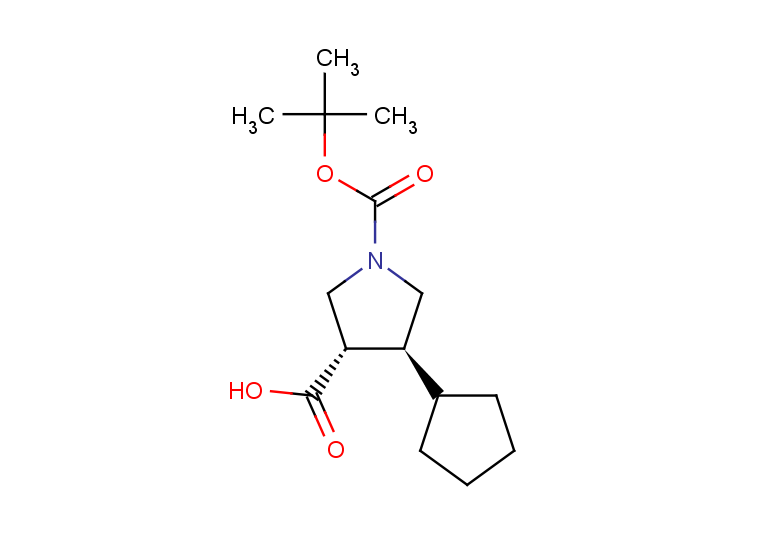 rac-(3R,4R)-1-[(tert-butoxy)carbonyl]-4-cyclopentylpyrrolidine-3-carboxylic acid, trans