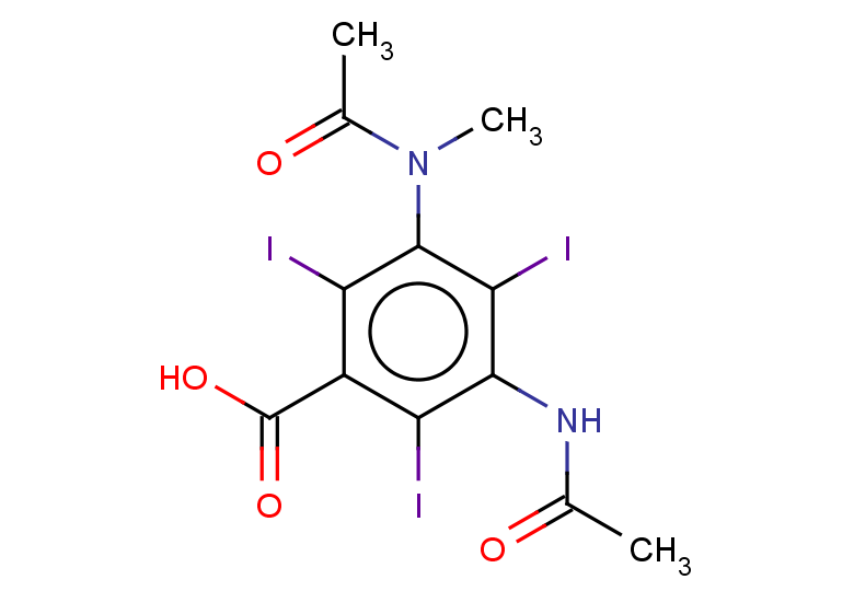 3-acetamido-2,4,6-triiodo-5-(N-methylacetamido)benzoic acid