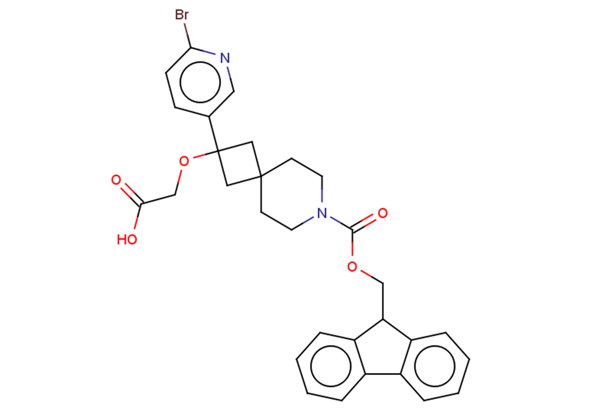 2-{[2-(6-bromopyridin-3-yl)-7-{[(9H-fluoren-9-yl)methoxy]carbonyl}-7-azaspiro[3.5]nonan-2-yl]oxy}acetic acid
