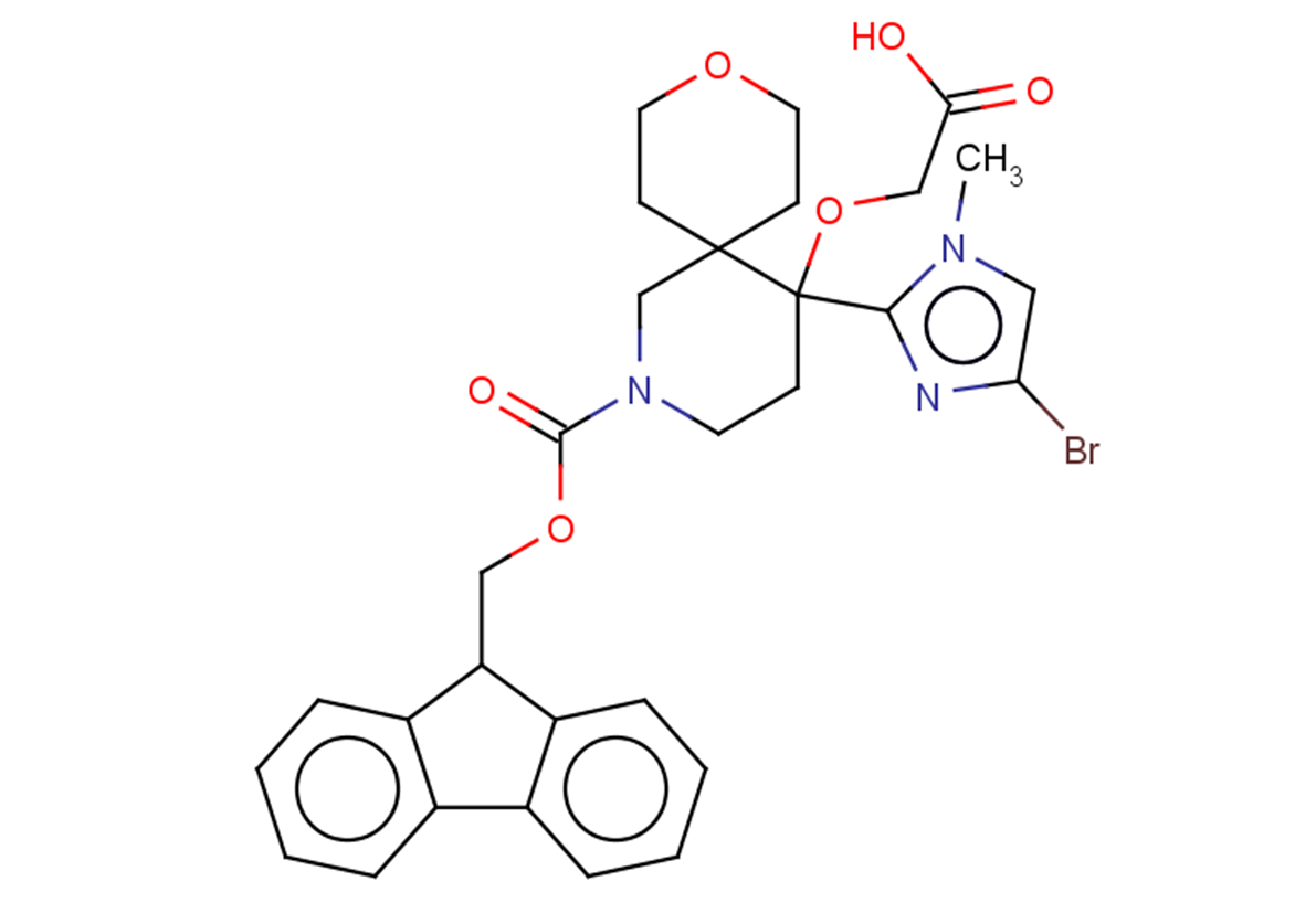 2-{[5-(4-bromo-1-methyl-1H-imidazol-2-yl)-2-{[(9H-fluoren-9-yl)methoxy]carbonyl}-9-oxa-2-azaspiro[5.5]undecan-5-yl]oxy}acetic acid