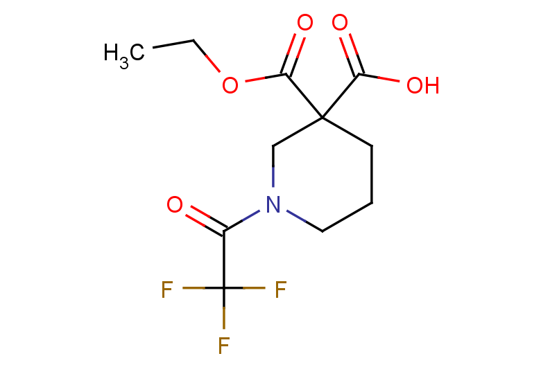 3-(ethoxycarbonyl)-1-(trifluoroacetyl)piperidine-3-carboxylic acid