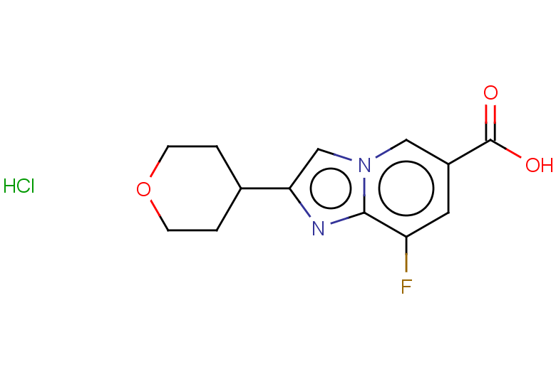 8-fluoro-2-(oxan-4-yl)imidazo[1,2-a]pyridine-6-carboxylic acid hydrochloride