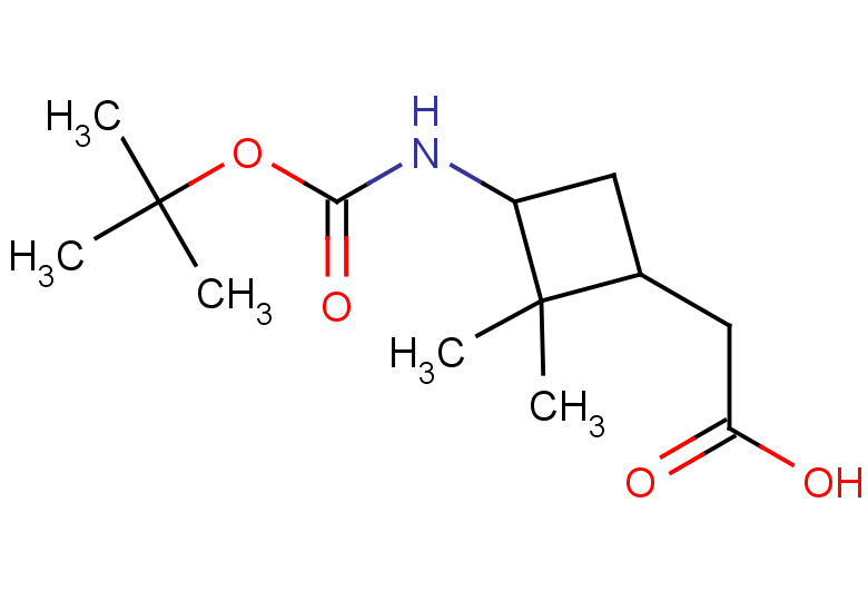 2-(3-{[(tert-butoxy)carbonyl]amino}-2,2-dimethylcyclobutyl)acetic acid, Mixture of diastereomers