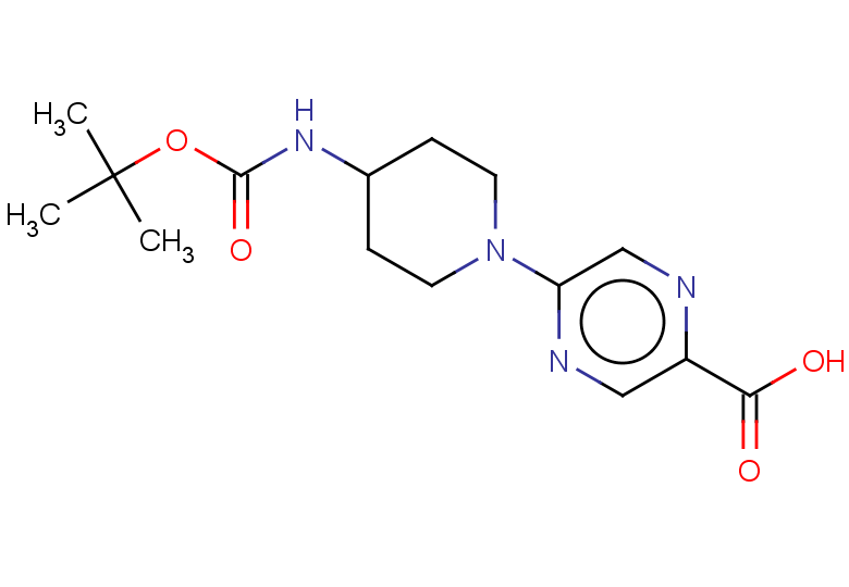 5-(4-{[(tert-butoxy)carbonyl]amino}piperidin-1-yl)pyrazine-2-carboxylic acid