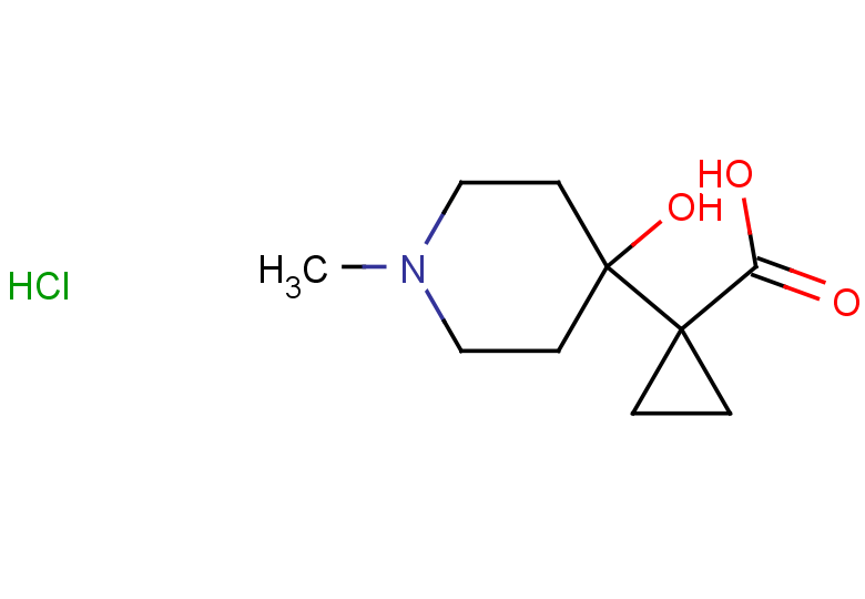 1-(4-hydroxy-1-methylpiperidin-4-yl)cyclopropane-1-carboxylic acid hydrochloride
