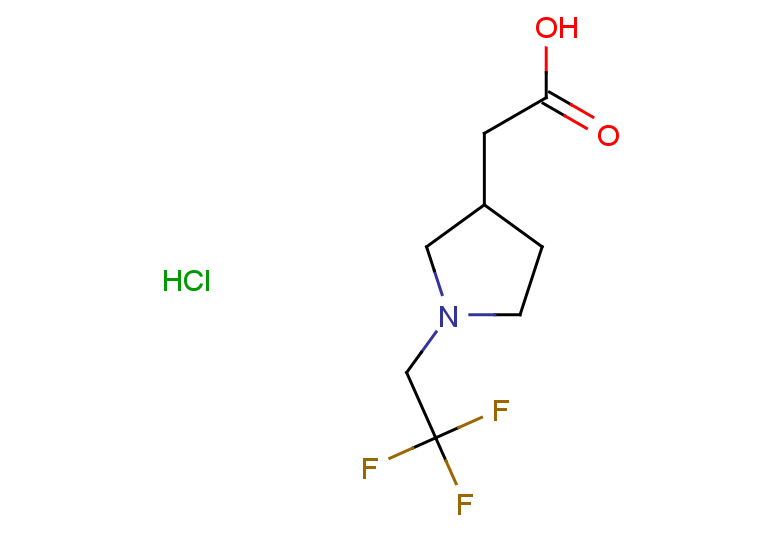 2-[1-(2,2,2-trifluoroethyl)pyrrolidin-3-yl]acetic acid hydrochloride