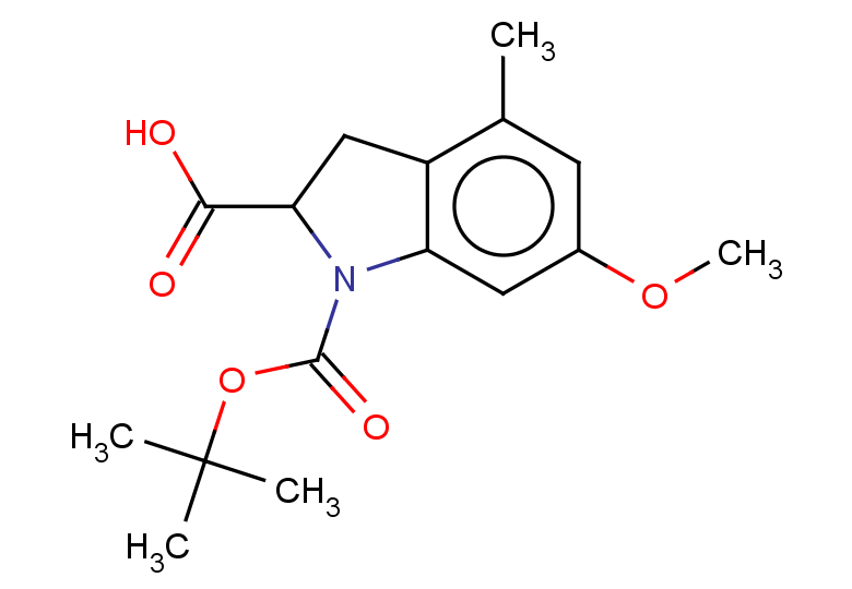 1-[(tert-butoxy)carbonyl]-6-methoxy-4-methyl-2,3-dihydro-1H-indole-2-carboxylic acid