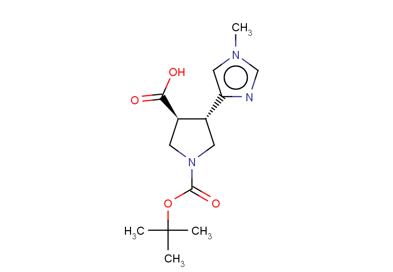 rac-(3R,4R)-1-[(tert-butoxy)carbonyl]-4-(1-methyl-1H-imidazol-4-yl)pyrrolidine-3-carboxylic acid, trans
