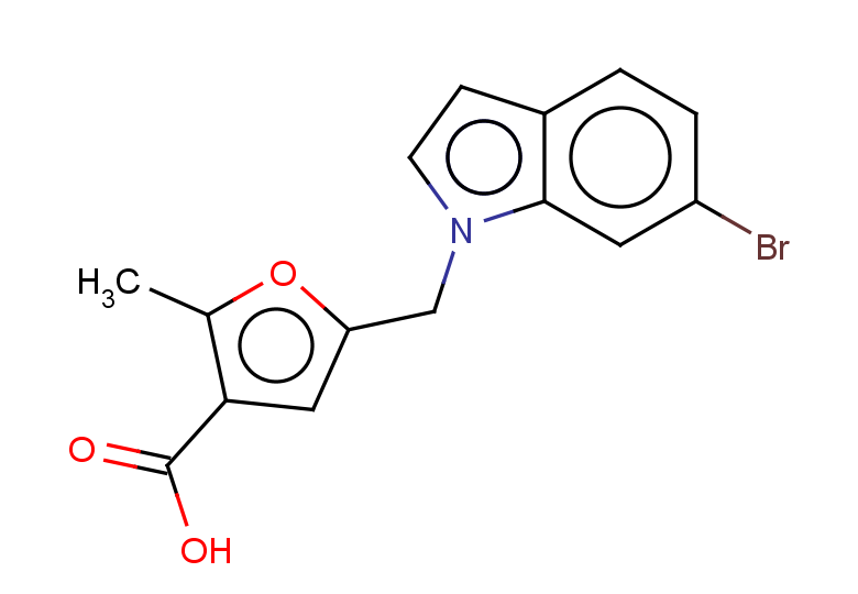 5-[(6-bromo-1H-indol-1-yl)methyl]-2-methylfuran-3-carboxylic acid