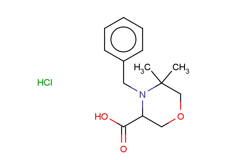 4-benzyl-5,5-dimethylmorpholine-3-carboxylic acid hydrochloride