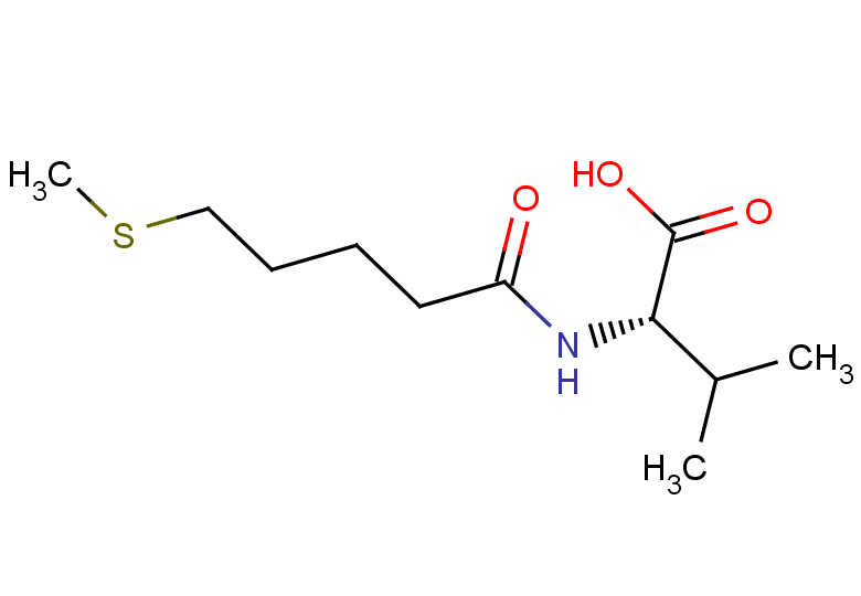 (2S)-3-methyl-2-[5-(methylsulfanyl)pentanamido]butanoic acid