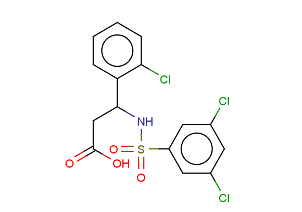 3-(2-chlorophenyl)-3-(3,5-dichlorobenzenesulfonamido)propanoic acid