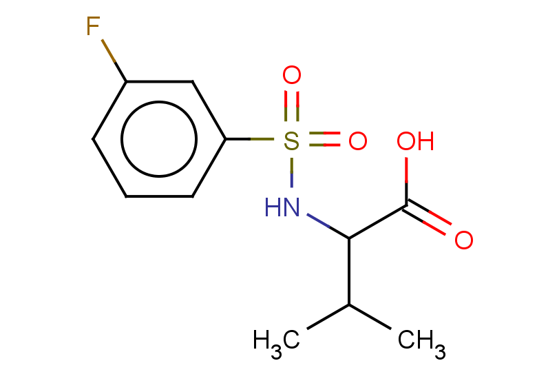 2-(3-fluorobenzenesulfonamido)-3-methylbutanoic acid