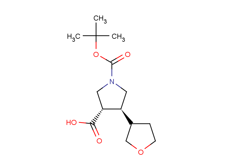 rac-(3R,4R)-1-[(tert-butoxy)carbonyl]-4-(oxolan-3-yl)pyrrolidine-3-carboxylic acid, trans