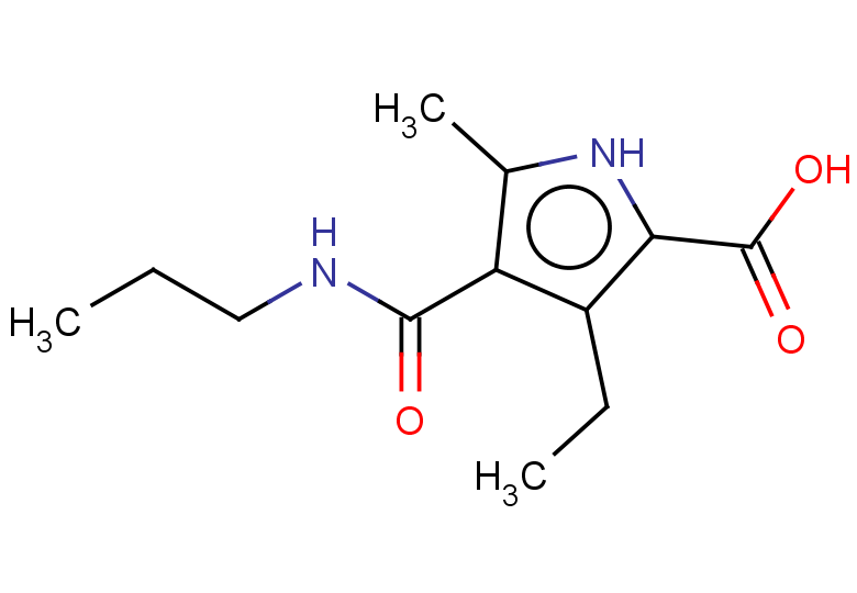 3-ethyl-5-methyl-4-(propylcarbamoyl)-1H-pyrrole-2-carboxylic acid
