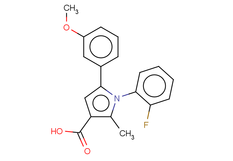 1-(2-fluorophenyl)-5-(3-methoxyphenyl)-2-methyl-1H-pyrrole-3-carboxylic acid