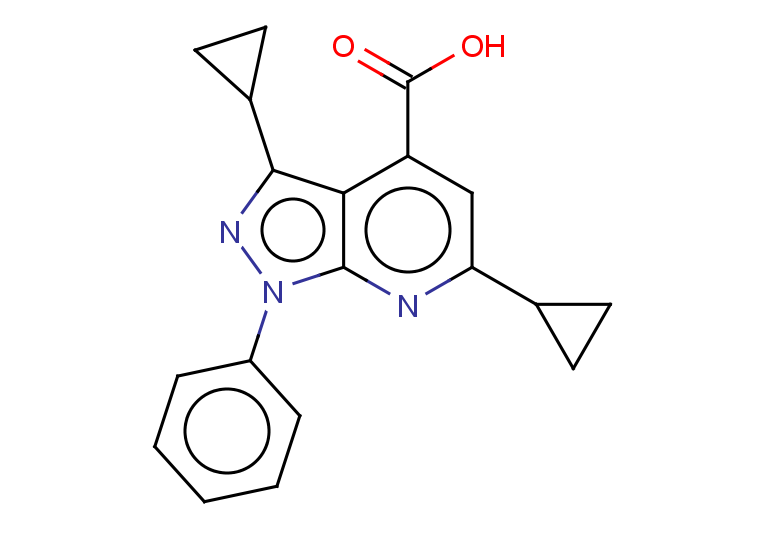 3,6-dicyclopropyl-1-phenyl-1H-pyrazolo[3,4-b]pyridine-4-carboxylic acid