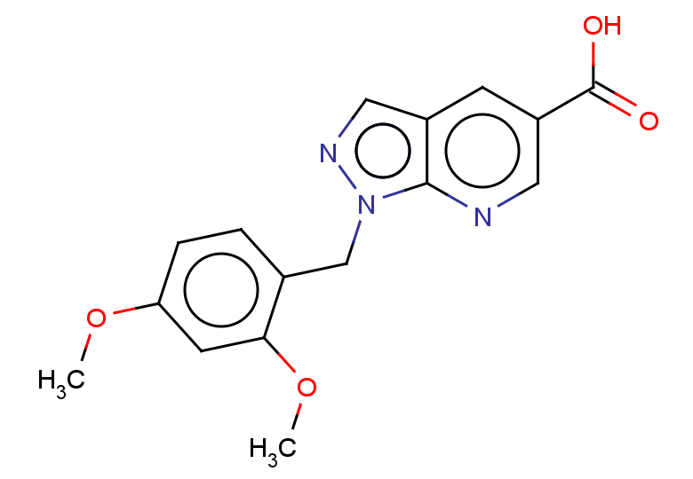 1-[(2,4-dimethoxyphenyl)methyl]-1H-pyrazolo[3,4-b]pyridine-5-carboxylic acid