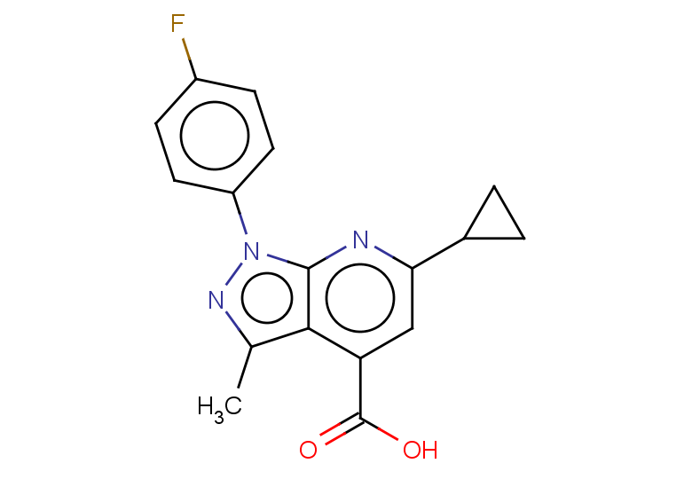 6-cyclopropyl-1-(4-fluorophenyl)-3-methyl-1H-pyrazolo[3,4-b]pyridine-4-carboxylic acid