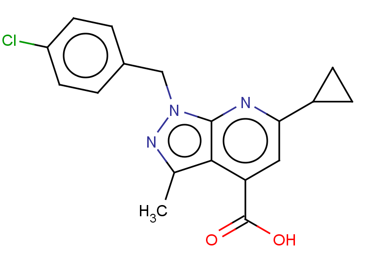 1-[(4-chlorophenyl)methyl]-6-cyclopropyl-3-methyl-1H-pyrazolo[3,4-b]pyridine-4-carboxylic acid