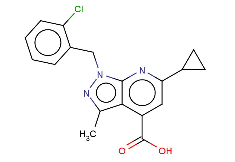 1-[(2-chlorophenyl)methyl]-6-cyclopropyl-3-methyl-1H-pyrazolo[3,4-b]pyridine-4-carboxylic acid