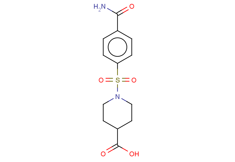 1-(4-carbamoylbenzenesulfonyl)piperidine-4-carboxylic acid