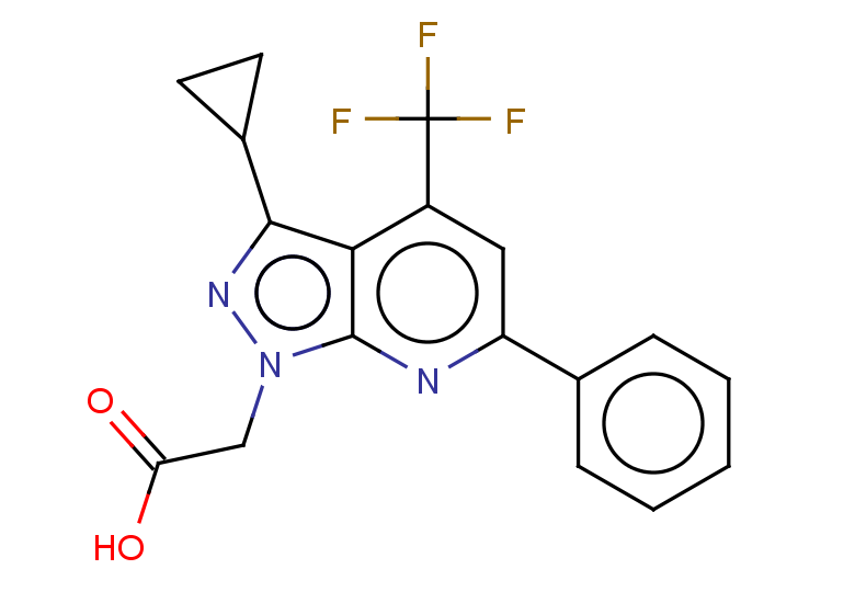 2-[3-cyclopropyl-6-phenyl-4-(trifluoromethyl)-1H-pyrazolo[3,4-b]pyridin-1-yl]acetic acid